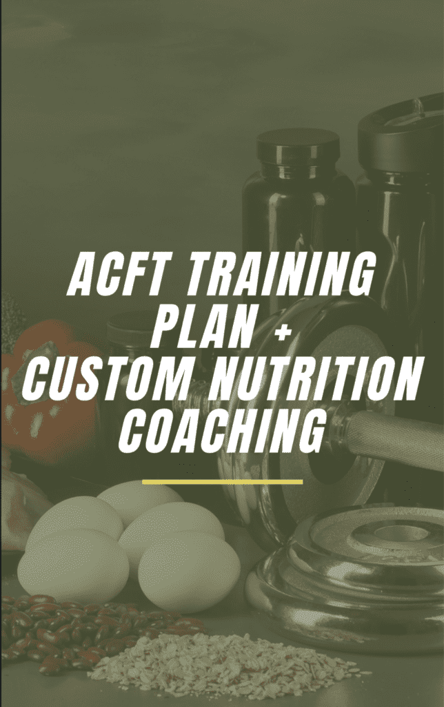 ACFT Training Plan + Nutrition Coaching PDF Cover